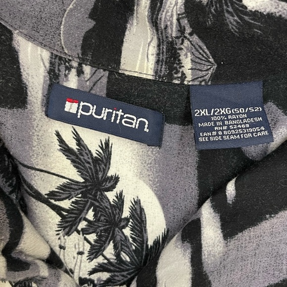 ✨ Host Pick ✨ Rayon Hawaiian Hula Girl Button up shirt size 2X - Picture 3 of 3